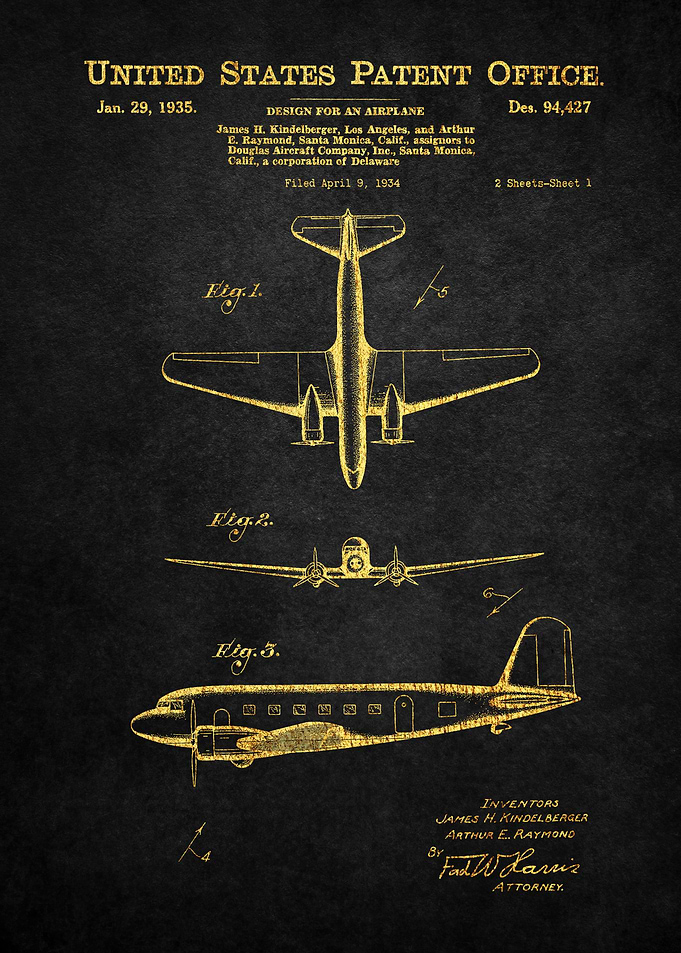 26 Douglas DC2 Plane Pat