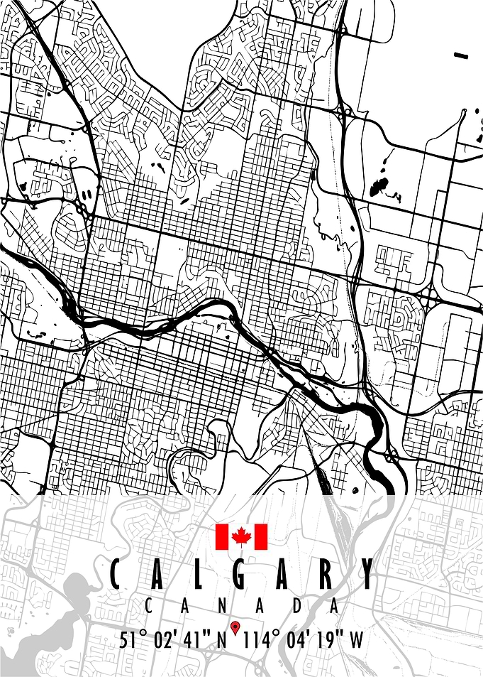CALGARY MAP CANADA