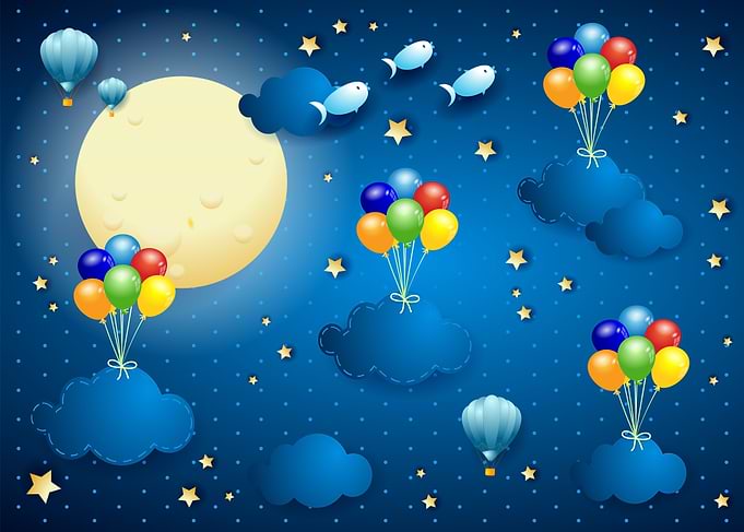 Clouds and balloons