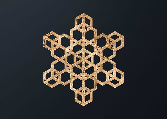 Gold Sacred Geometry Glyph
