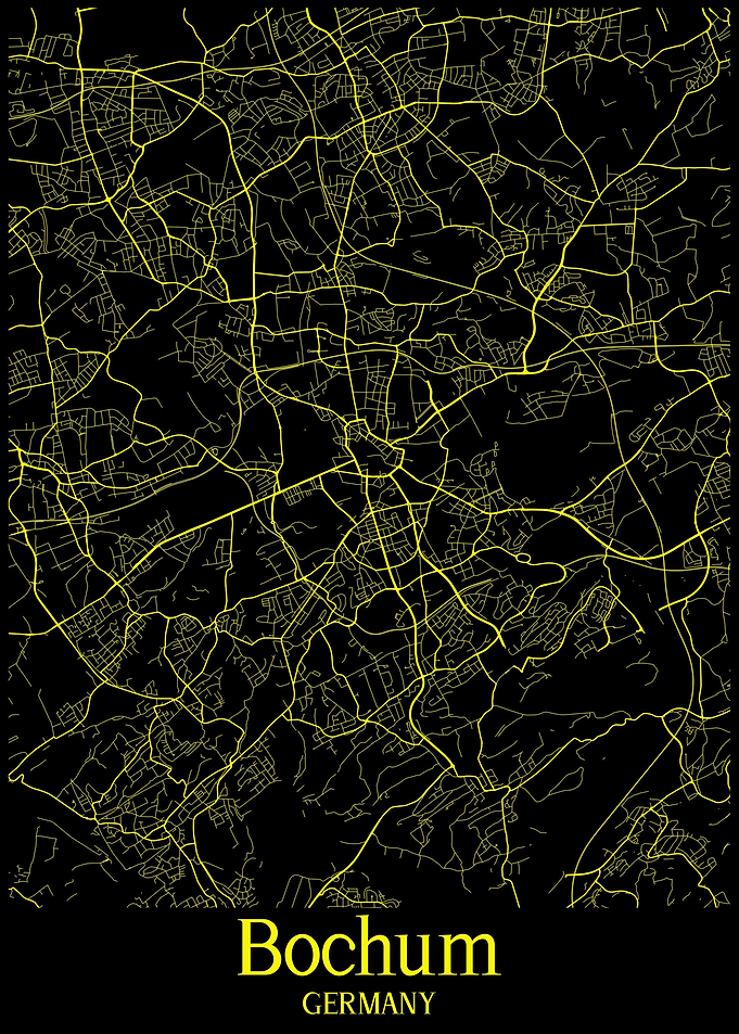 Bochum City Map Germany