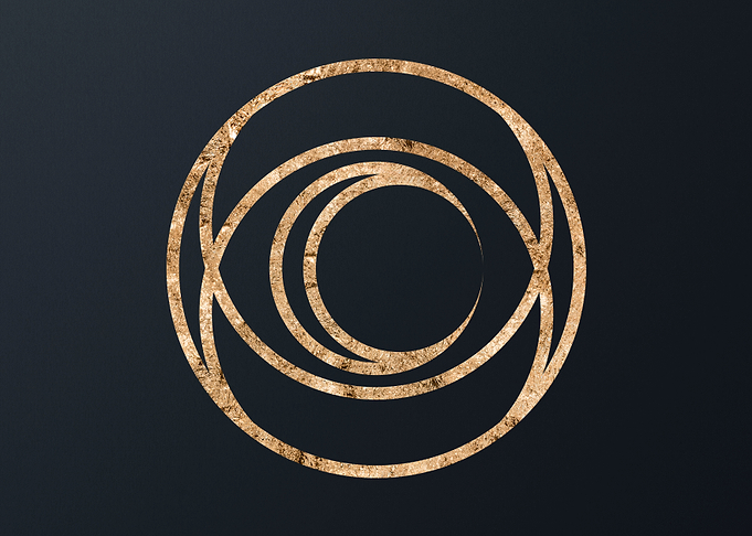 Gold Sacred Geometry Glyph