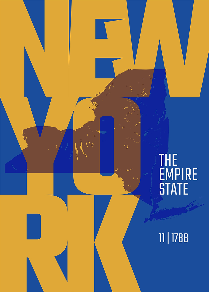 New york state of us map