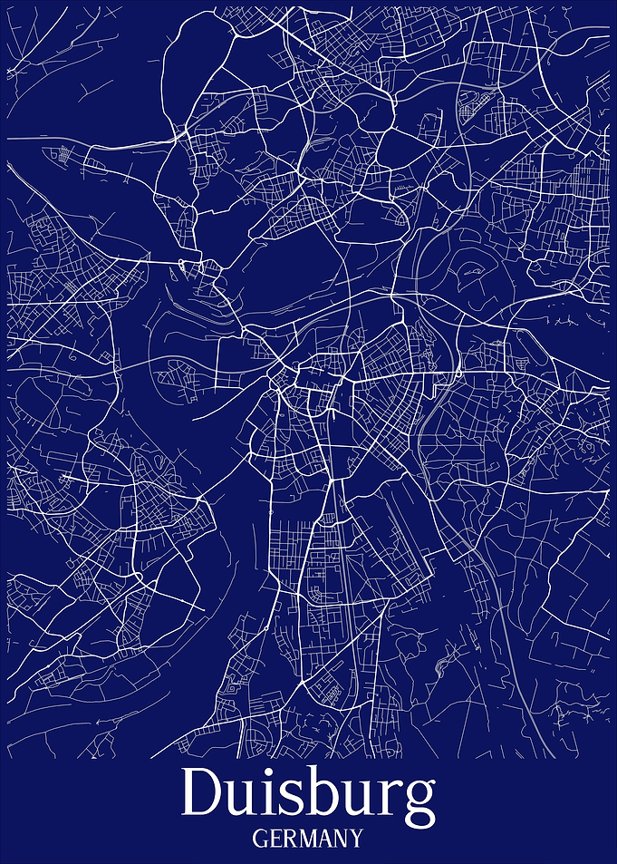 Duisburg City Map Germany