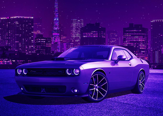 DODGE CHALLENGER SYNTHWAVE