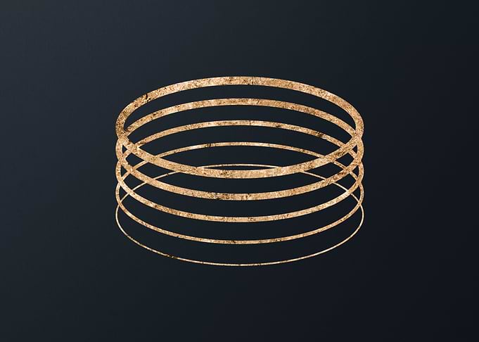 Gold Geometric Glyph Rune