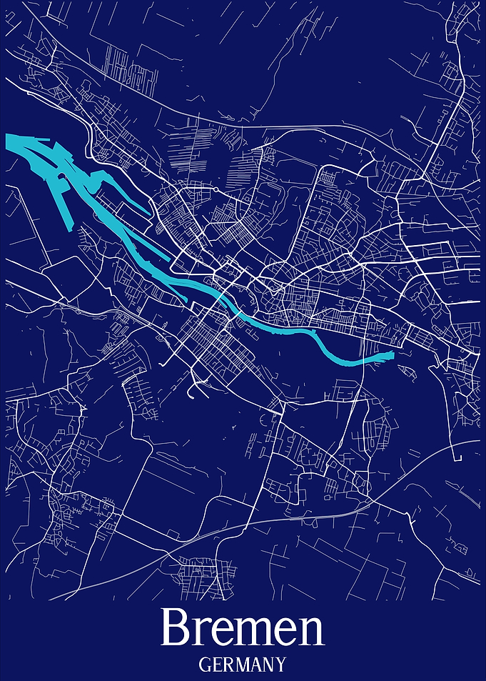 Bremen City Map Germany