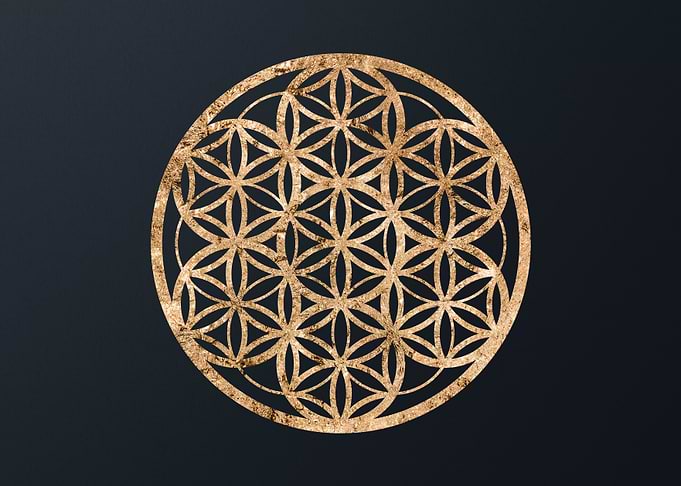 Gold Geometric Glyph Rune