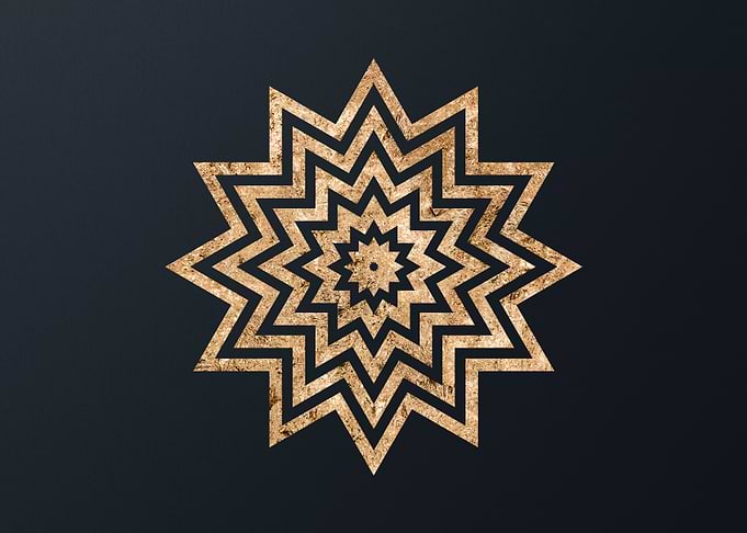 Gold Geometric Glyph Rune