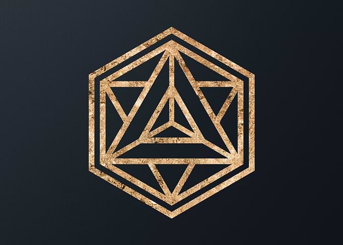 Gold Sacred Geometry Glyph