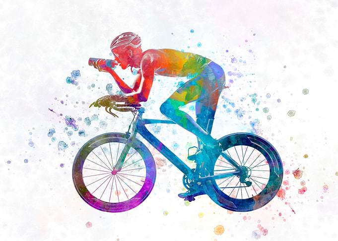 cyclist road bike man