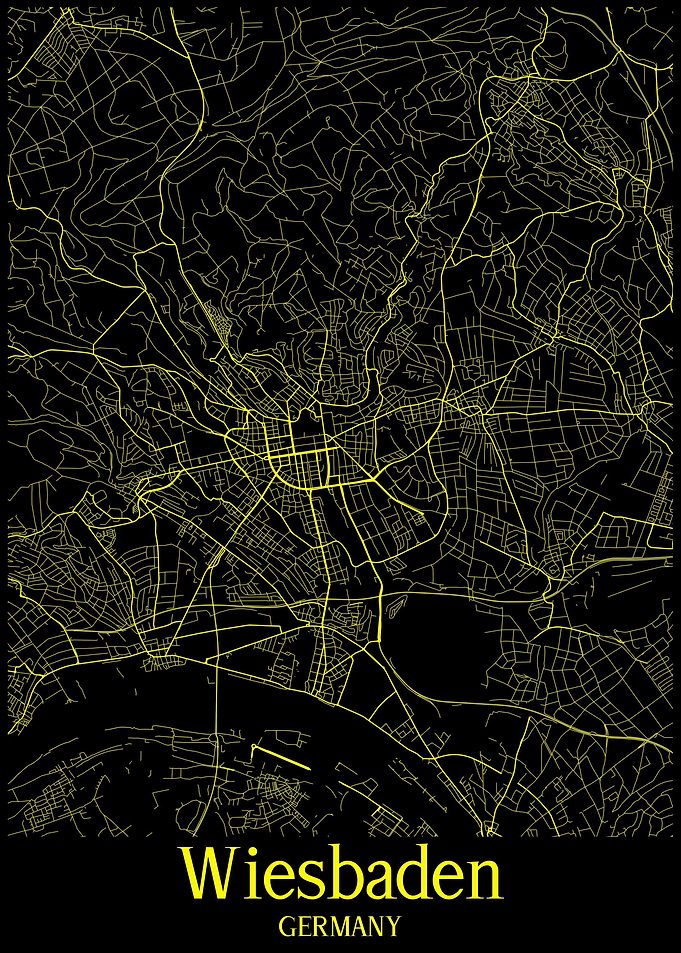 Wiesbaden Map Germany