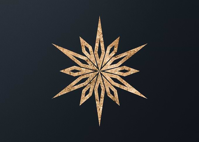 Gold Geometric Glyph Rune