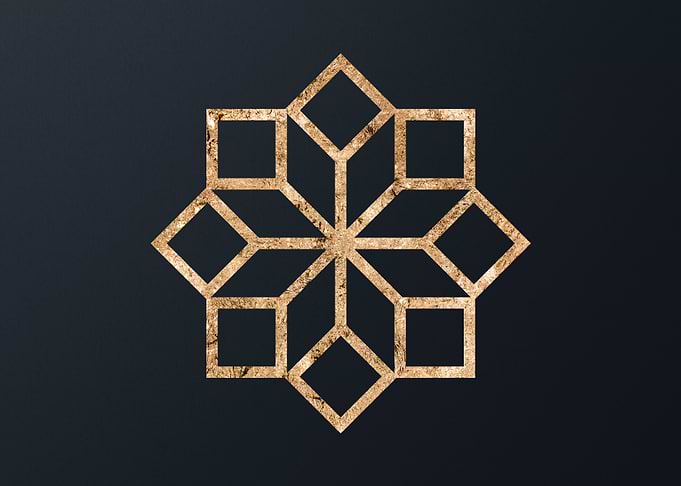 Gold Sacred Geometry Glyph