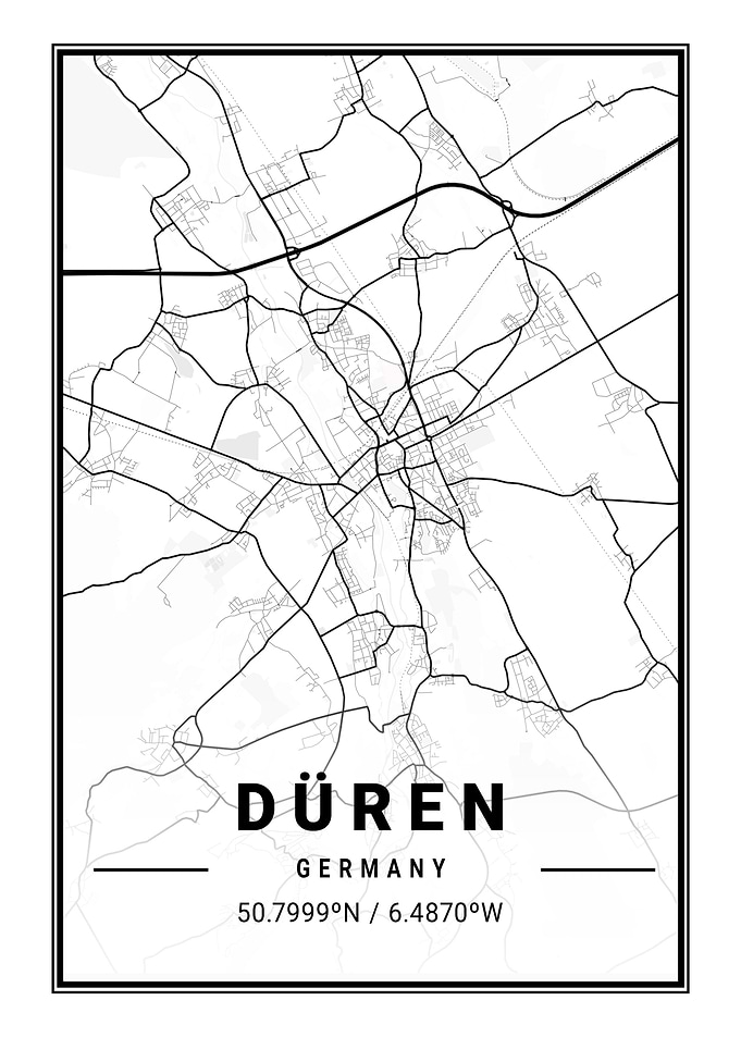 Duren City Map Germany