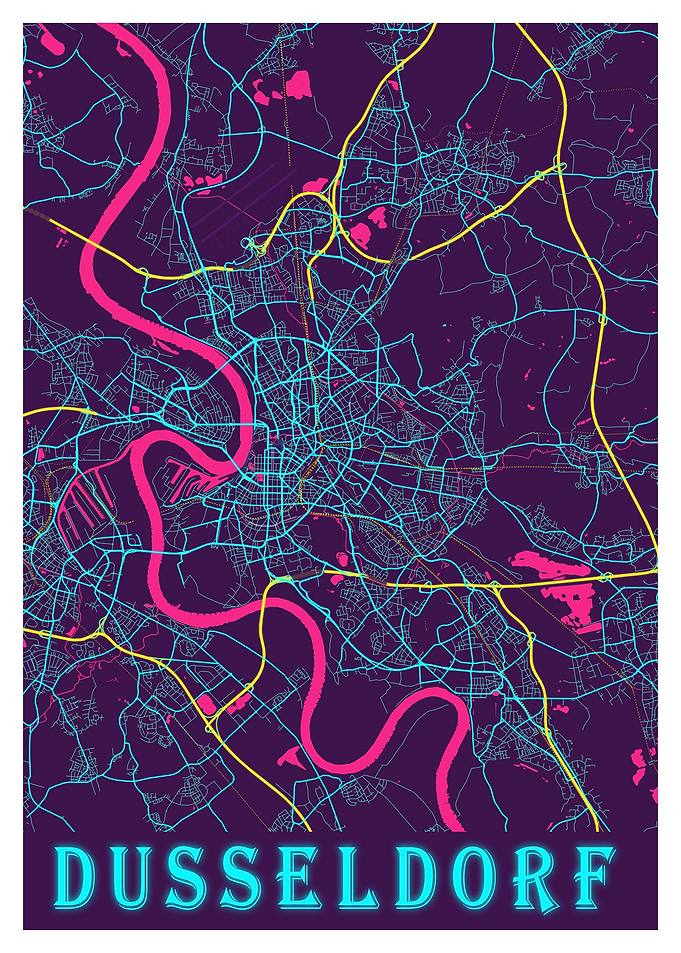 Dusseldorf Map Germany
