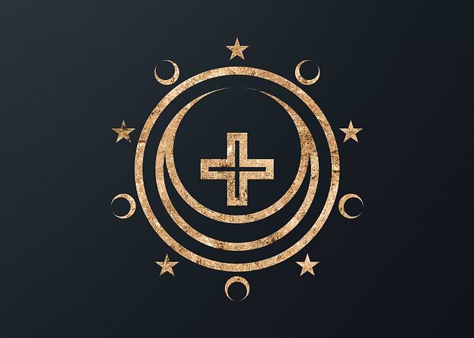 Gold Geometric Glyph Rune