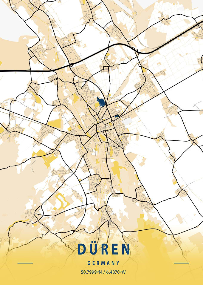 Duren City Map Germany