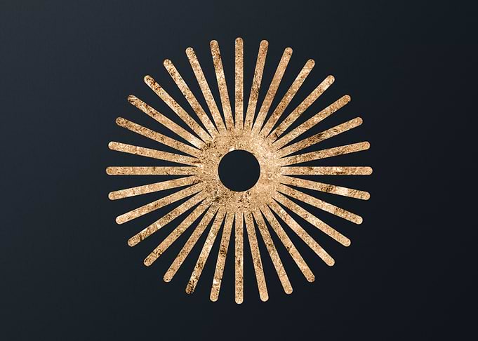 Gold Sacred Geometry Glyph