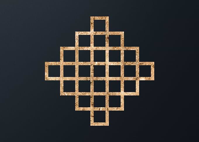 Gold Sacred Geometry Glyph