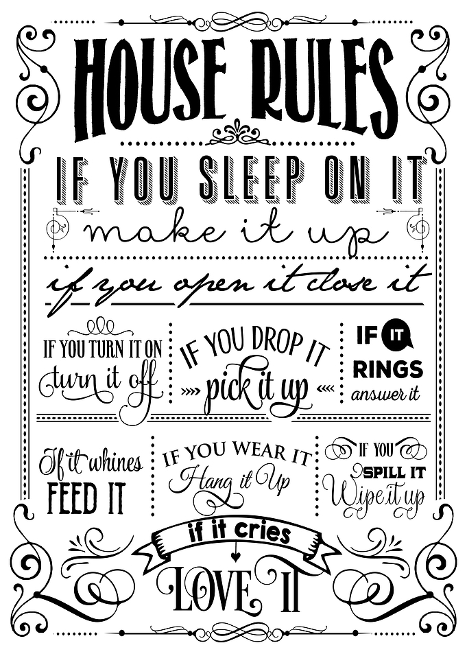 House Rules White Black