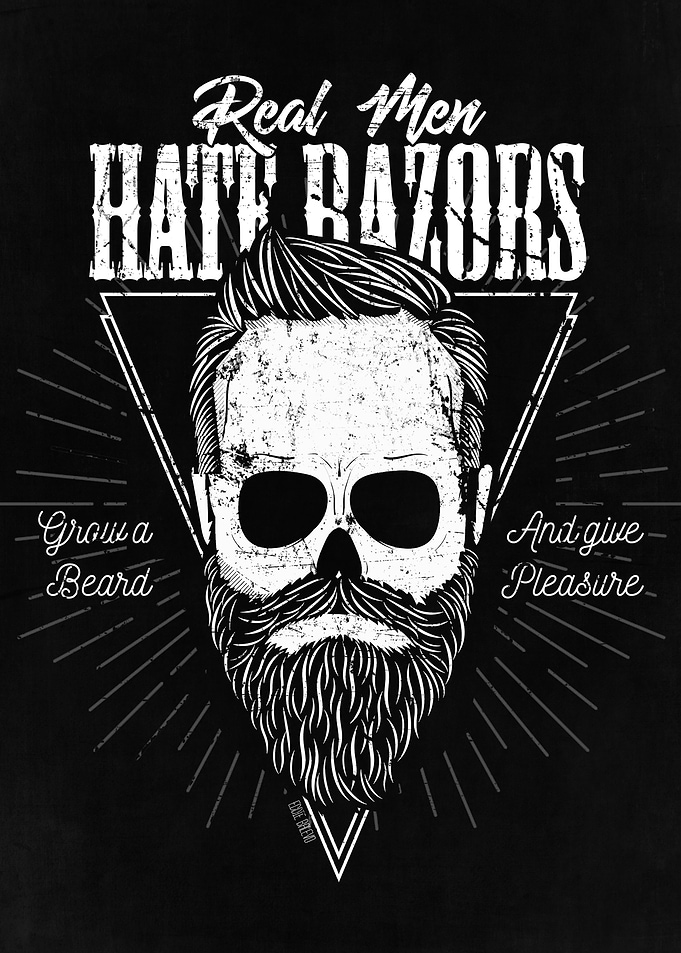 Barber Hipster Skull