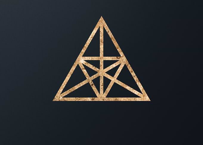 Gold Geometric Glyph Rune
