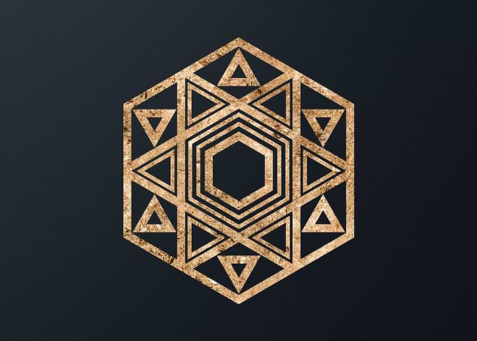 Gold Geometric Glyph Sigil