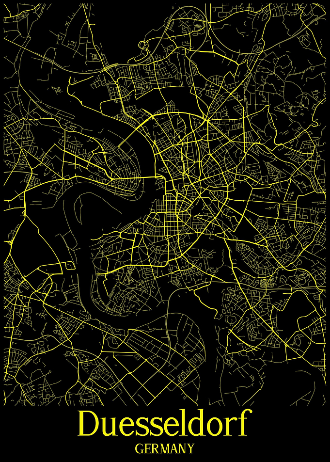 Dusseldorf Map Germany