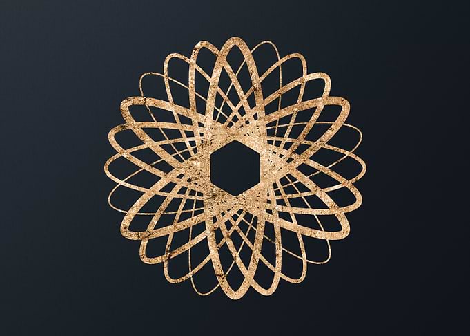 Gold Sacred Geometry Glyph