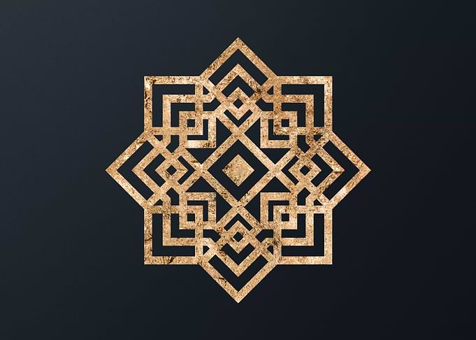 Gold Sacred Geometry Glyph