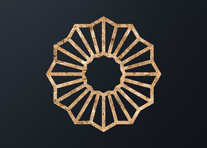 Gold Geometric Glyph Rune