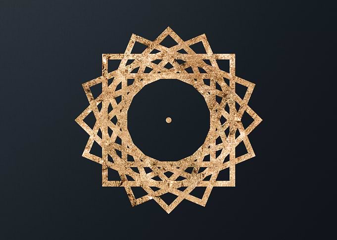 Gold Geometric Glyph Rune