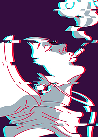 Smoking Anime Boy Glitch