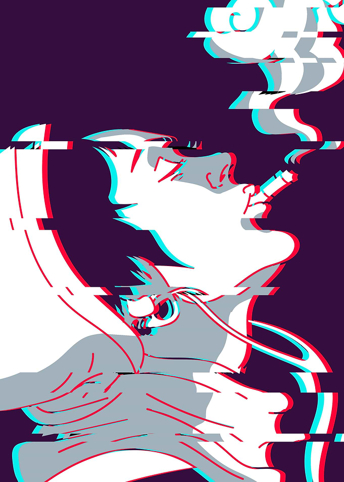 Smoking Anime Boy Glitch