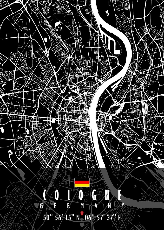 COLOGNE MAP GERMANY