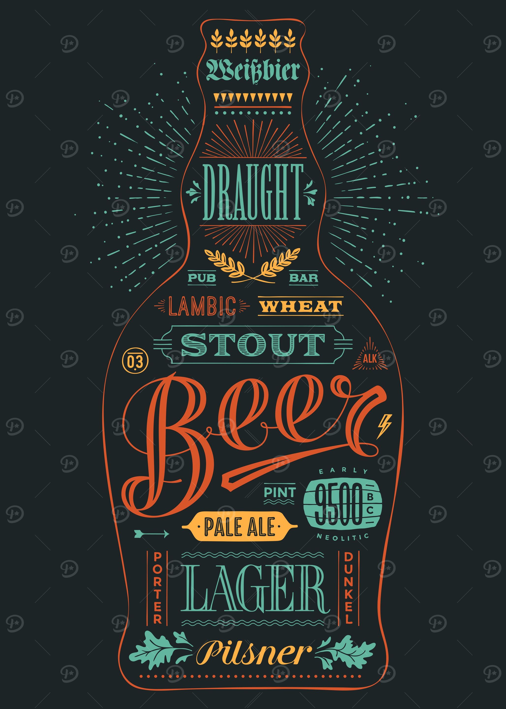 Poster bottle of beer