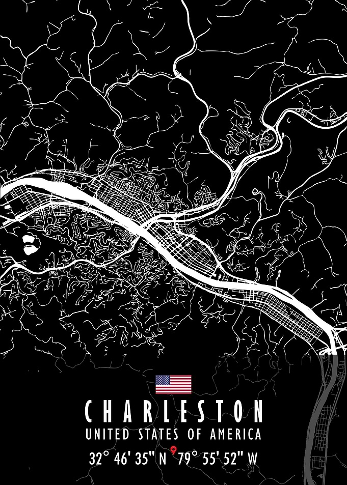 CHARLESTON MAP USA