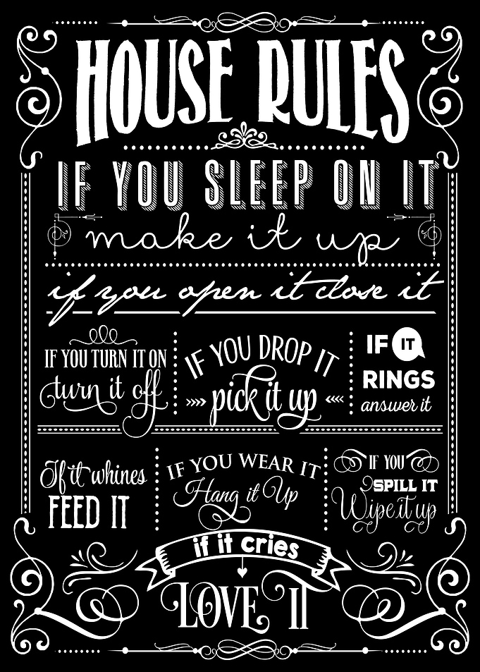 House Rules Black White