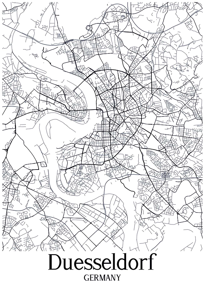 Dusseldorf Map Germany