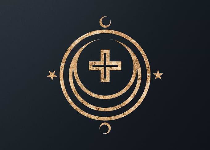 Gold Glyph Mandala Rune