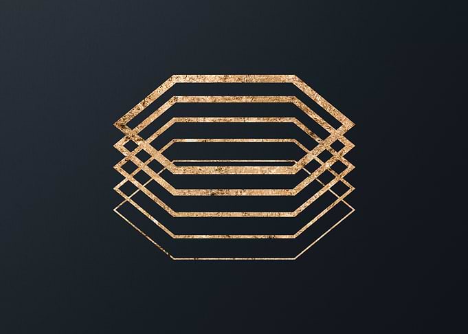 Gold Geometric Glyph Rune