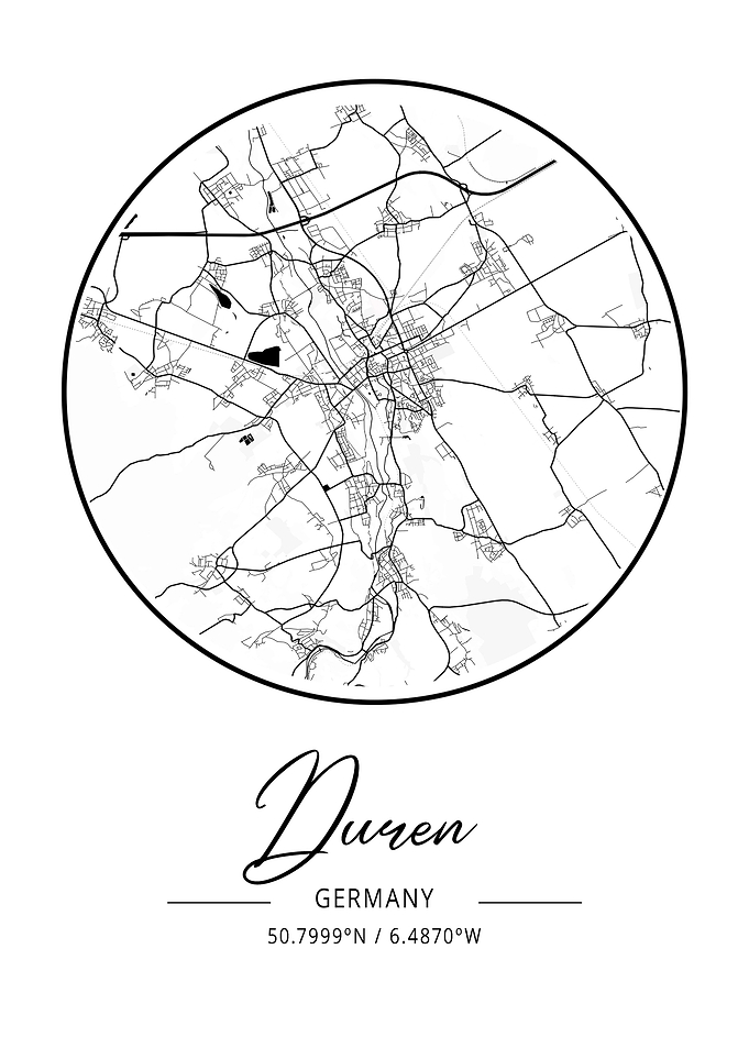 Duren City Map Germany
