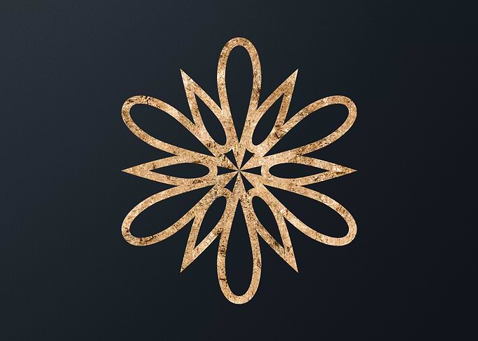 Gold Geometric Glyph Rune