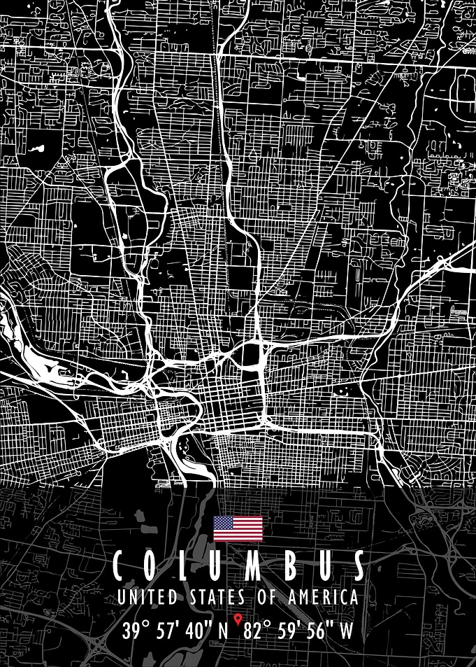 COLUMBUS MAP USA