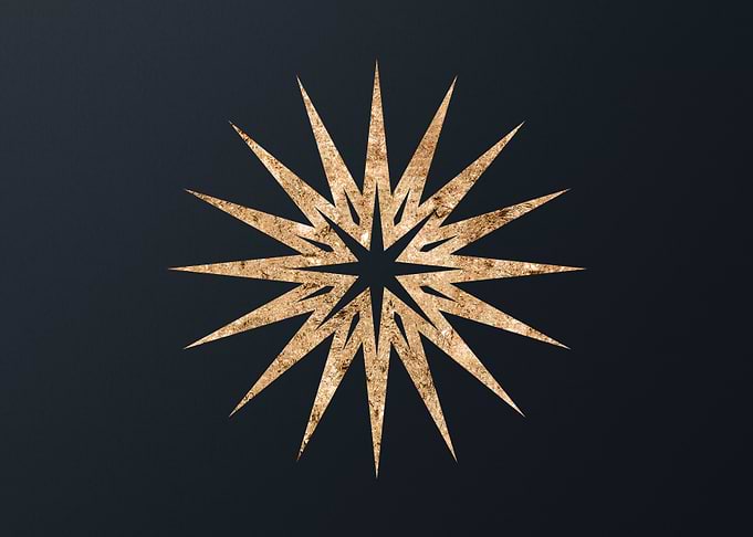 Gold Geometric Glyph Rune