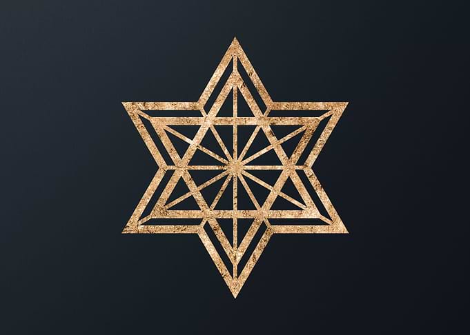 Gold Sacred Geometry Glyph