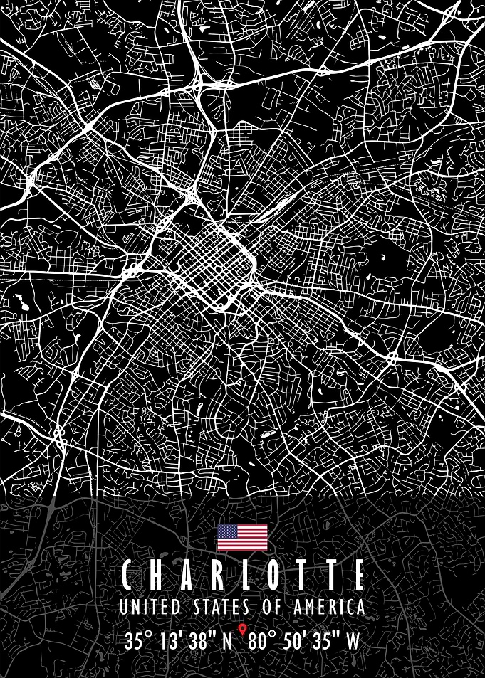 CHARLOTTE MAP USA