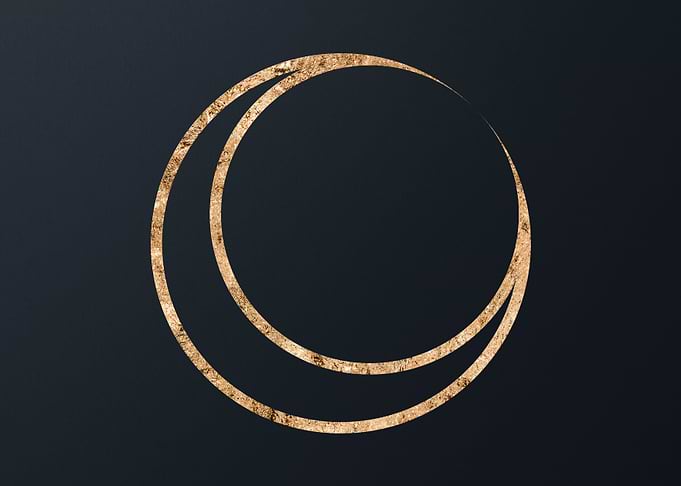 Gold Geometric Glyph Sign
