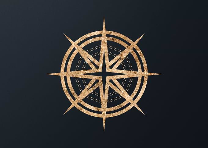 Gold Sacred Geometry Glyph
